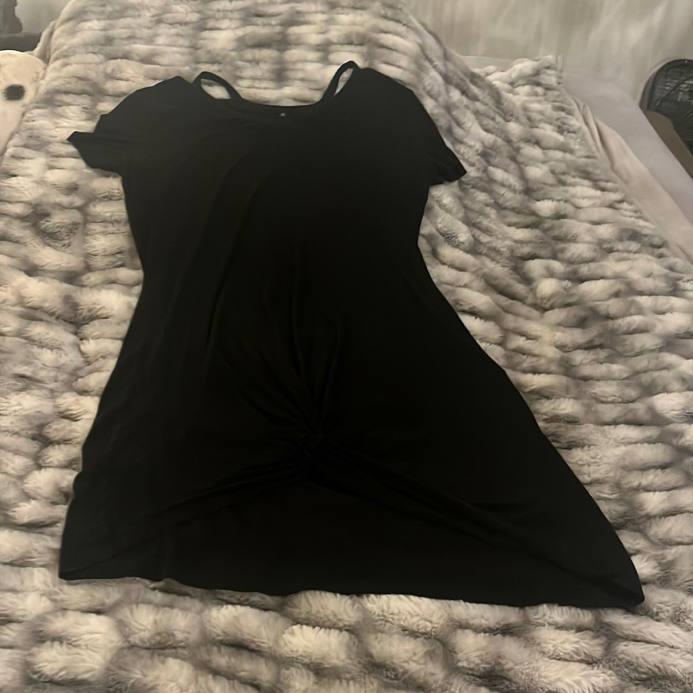 Knot front mini dress